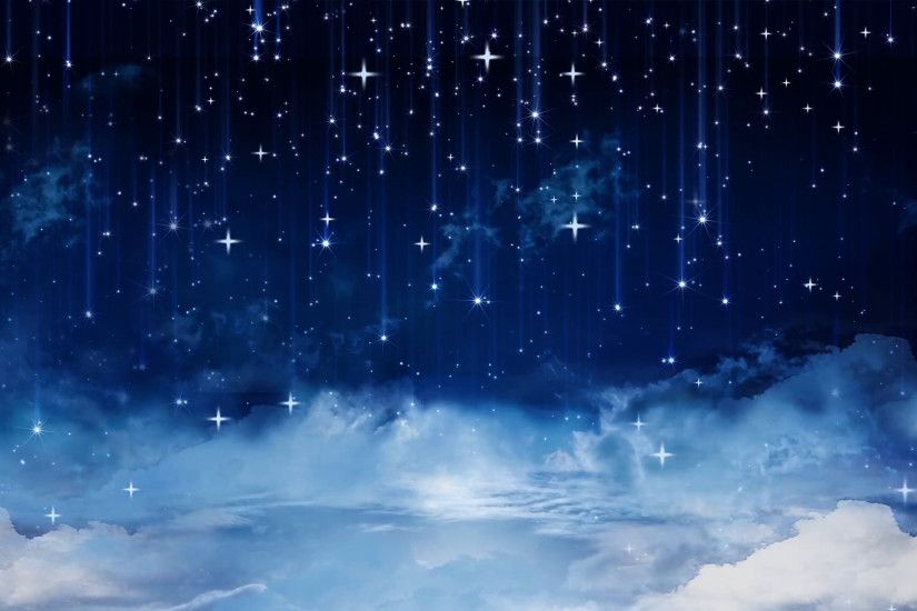 Falling Stars and Clouds Background Stock Video Footage - Storyblocks Video