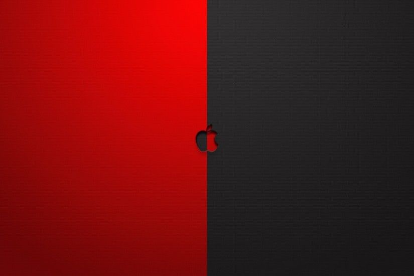 HD Black and Red Apple Computer Wallpaper Full Size .