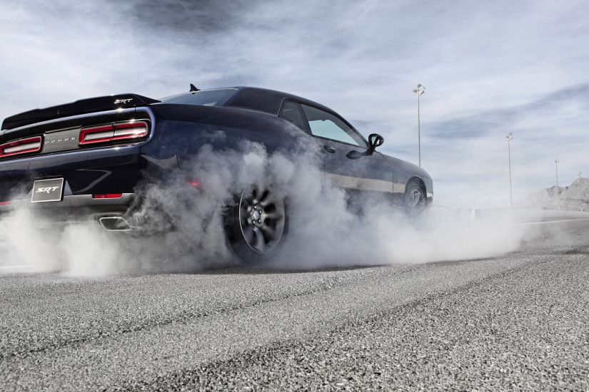 Black Dodge Challenger SRT Hellcat Burnout picture