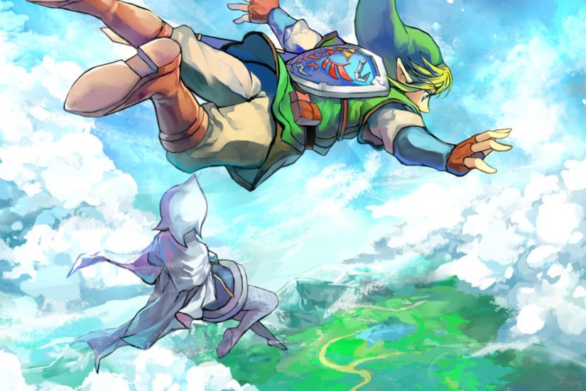 The Legend of Zelda: Skyward Sword Wallpaper Freefalling