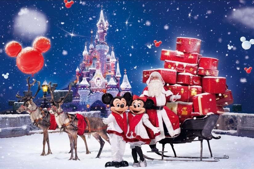christmas wallpapers santa claus gifts wishes greetings micky mouse