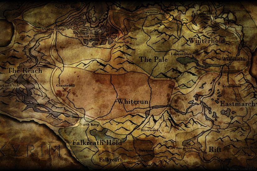 Dirty Skyrim Map by Soalce Grace