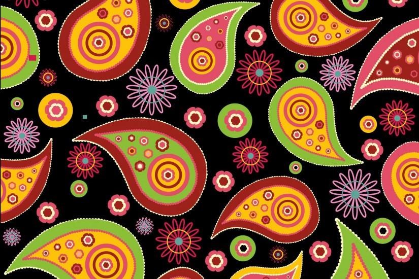 Paisley Wallpaper Pattern Colorful