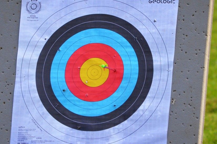 3840x1200 Wallpaper archery, target, focus, target