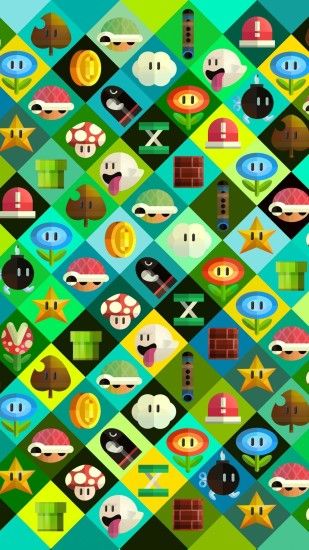 [iPhone wallpaper] Super Mario characters