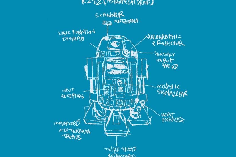 R2-D2 Blueprint Wallpaper ...