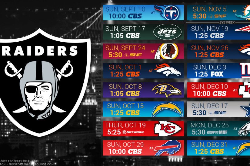 Oakland Raiders 2017 schedule city football logo wallpaper free pc desktop  computer ...