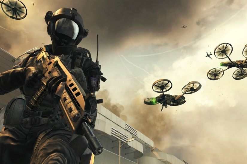 Preview wallpaper call of duty, black ops 2, game, weapons 3840x2160