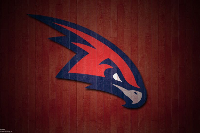 NBA 2017 Atlanta Hawks hardwood logo desktop wallpaper