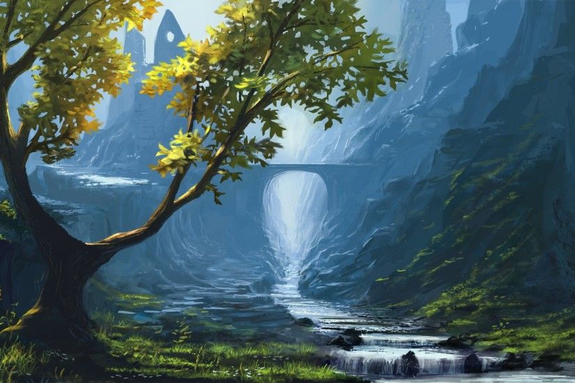 Waterfall nature desktop image