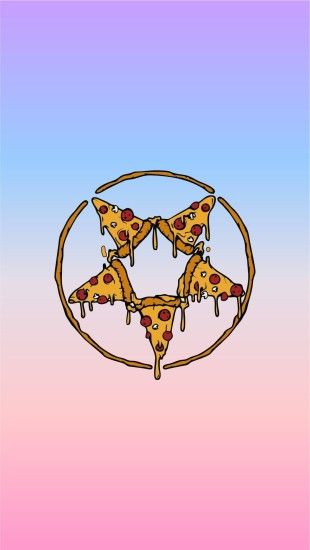 Pizza pentagram wallpaper