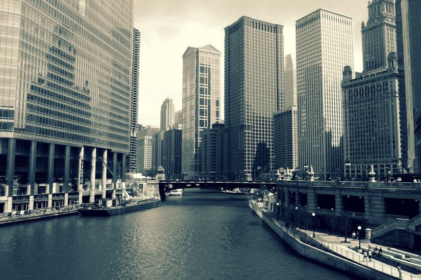 building, Urban, City, River, Chicago Wallpaper HD