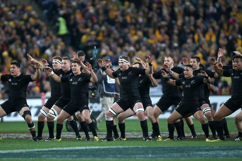 The All Blacks perform the haka before the start of the 2015 Rugby World  Cup Pool