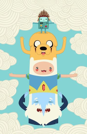 Adventure Time (Hora de Aventura) - Bmo, Jake, Finn e Rei Gelado