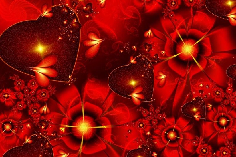 3d Abstract Happy Valentines Day Wide Wallpape #12813 Wallpaper .