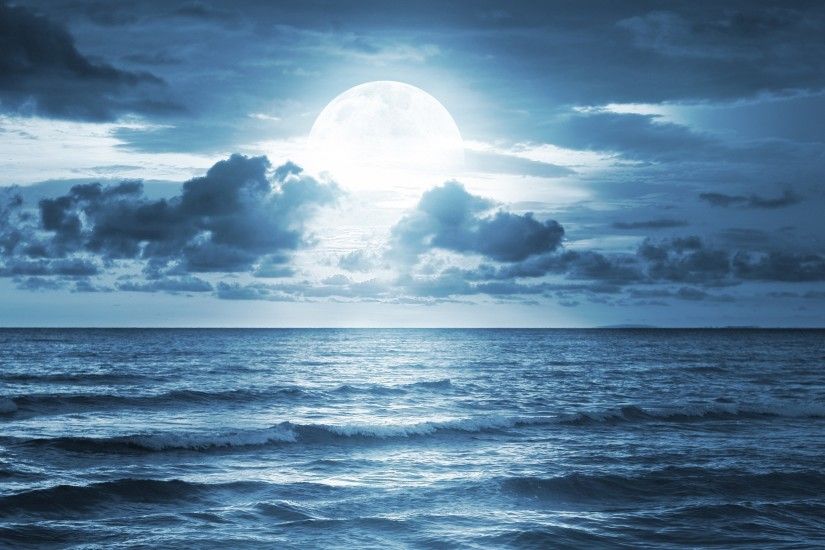 2560x1600 - ocean, moon, waves, clouds, scenic, moonlight, beautiful #.  ocean wallpapers ...