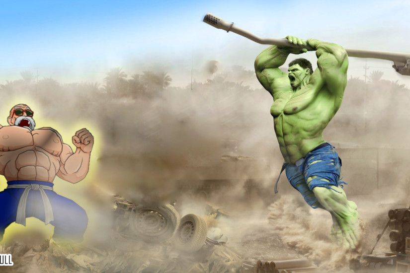 ... Master Roshi vs Hulk by Pi-Eyz