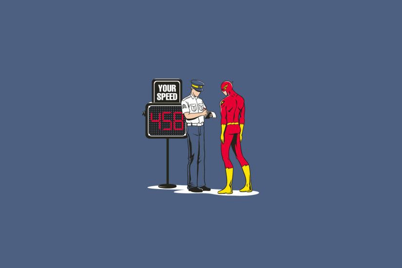 Dc Comics Flash Superhero Funny Minimalistic Police Superheroes The