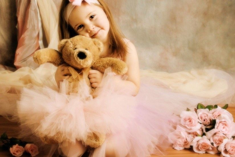 Beautiful Girls & Cute babies with Teddy Bear HD Wallpapers | Special Days  | Pics Story