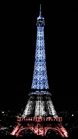 Preview wallpaper eiffel tower, paris, france, night 1440x2560