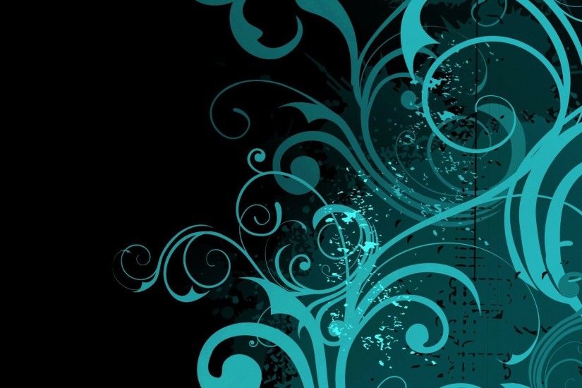 Blue Abstract Swirls Wallpaper