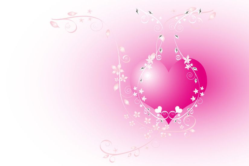Download Hearts wallpaper, 'the pink heart'.