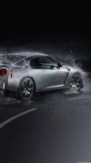 Nissan GTR Sport Car Rain iPhone 6 Plus HD Wallpaper ...