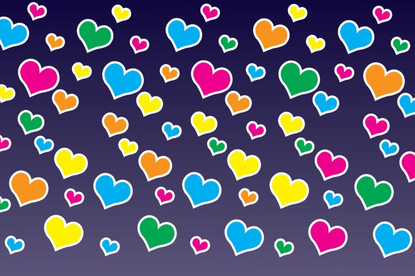 Colorful Hearts Wallpaper Images #Q5V