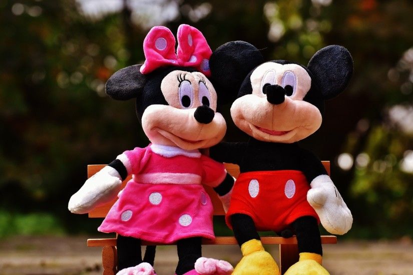 Preview wallpaper mickey mouse, minnie mouse, mouse, toys 1920x1080