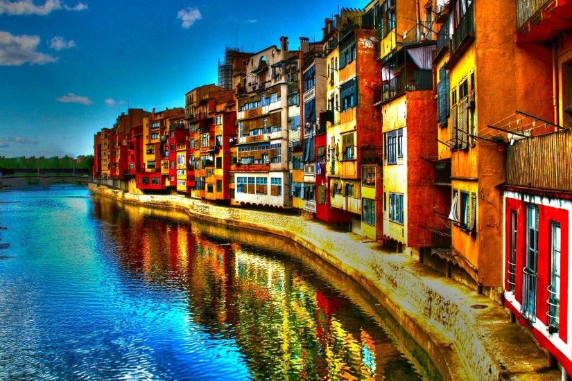 Preview wallpaper italy, river, building, hdr 3840x2160