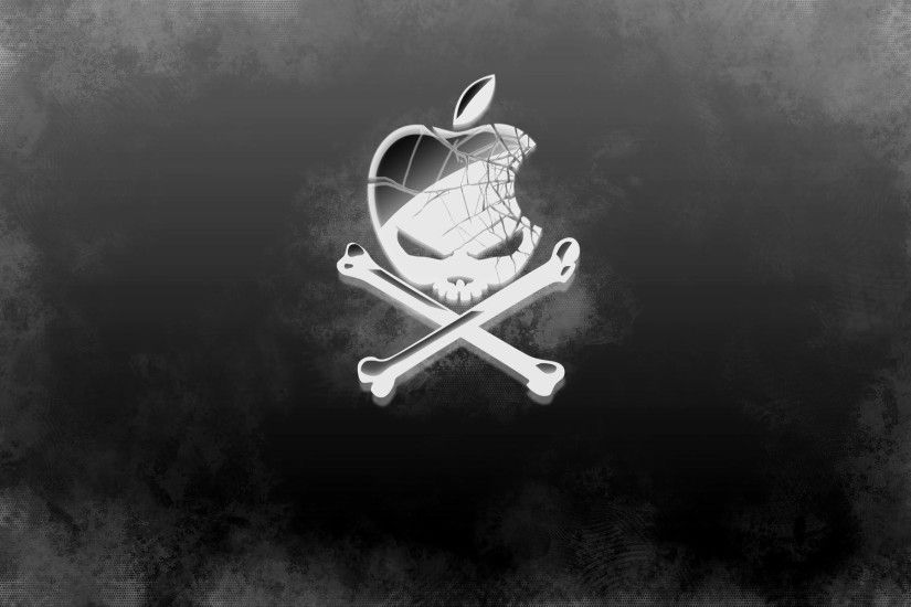 Apple Skull Logo Download Cool Silver Skull Apple Logo Wallpaper .