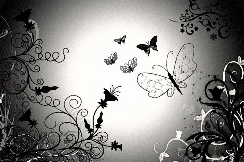 Black And White Butterfly Wallpaper HD