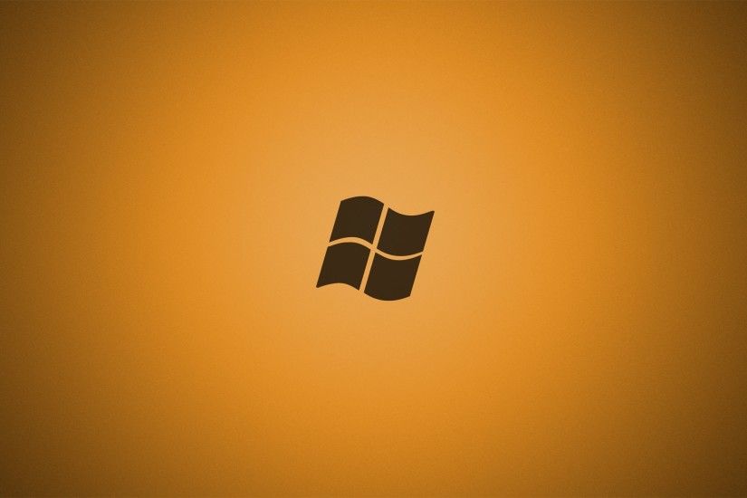 Windows 7 logo on golden background wallpaper