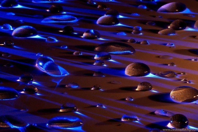 Cool Blue Neon Lights Water Drops Wallpaper.jpg