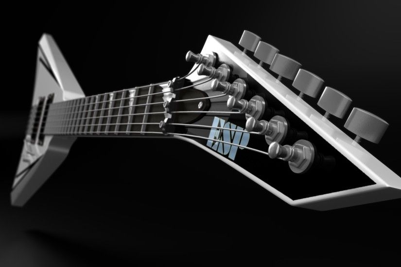 3d Guitar Music Desktop Wallpaper