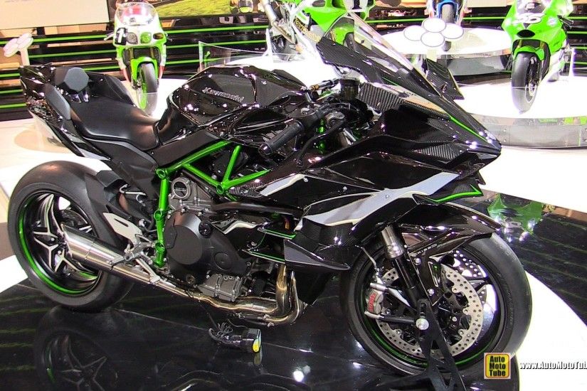 2015 Kawasaki Ninja H2-R Super Charged - Walkaround-Debut at 2014 EICMA  Milan Motorcycle Exhibition - YouTube