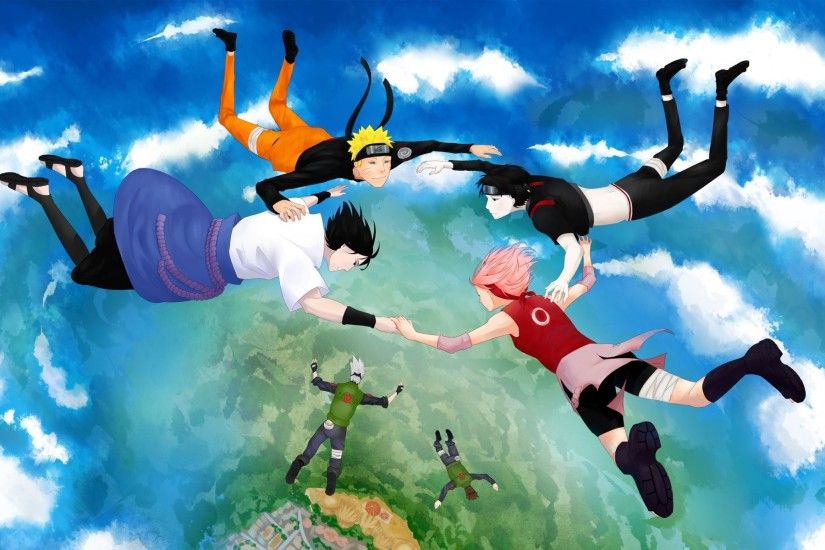 art anime naruto naruto haruno sakura hatake kakashi sai uchiha sasuke  uzumaki naruto yamato sky flight