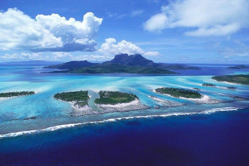 Tropical Islands Blue Ocean Wallpapers Photo