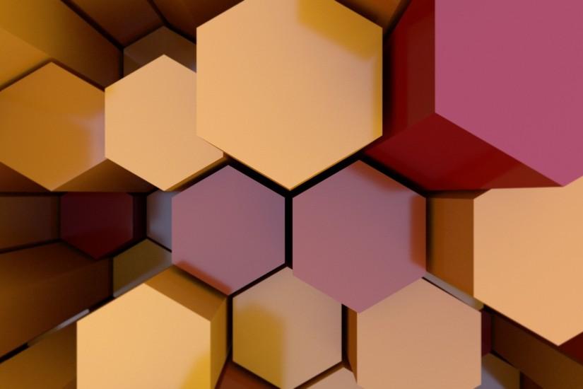 Colorful honeycomb assembly wallpaper 1920x1080 jpg