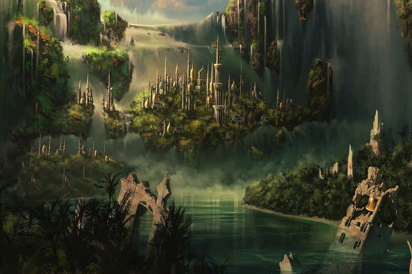 Download Fantasy City wallpaper (1920x1080)