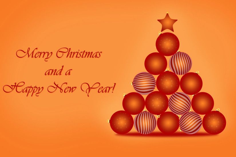 Merry Christmas and Happy New Year Wallpaper Free Download.