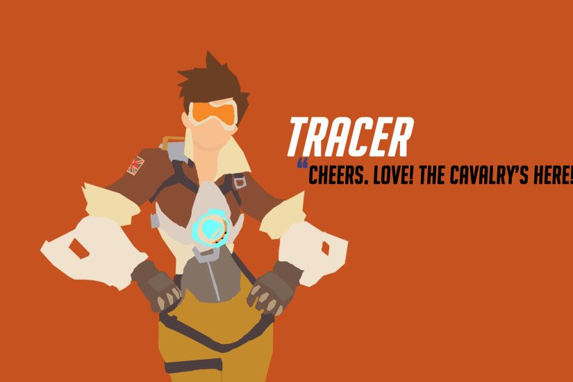 I'm no authority on wallpaper design, but I personally think that placing  text too far from the subject (Tracer here) and other text pulls the eyes  in ...