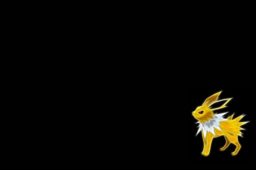 The Images of Pokemon Jolteon Black Background Fresh HD Wallpaper .