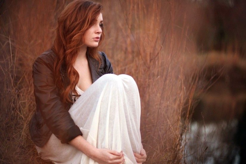 Sad And Lonely Redhead Girl HD