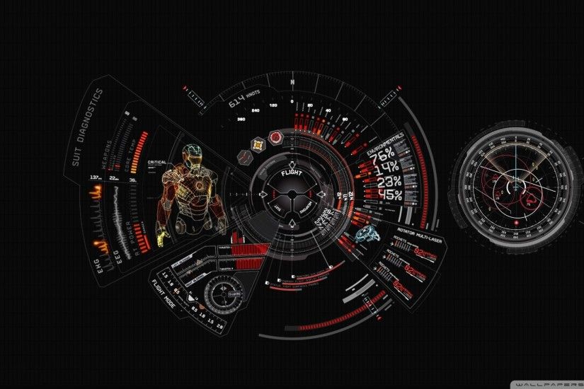 Iron Man Suit Diagnostic HD Wide Wallpaper for Widescreen