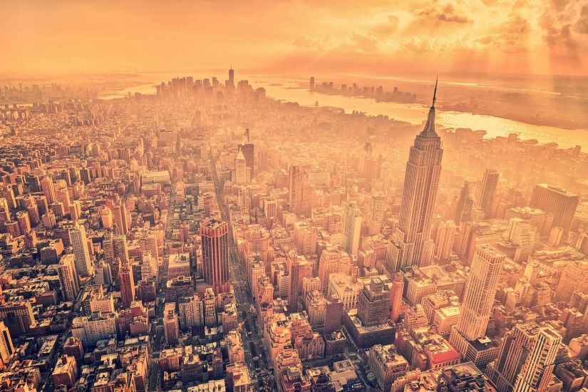 city, Urban, Cityscape, Filter, New York City, Sunlight, Empire State  Building Wallpapers HD / Desktop and Mobile Backgrounds