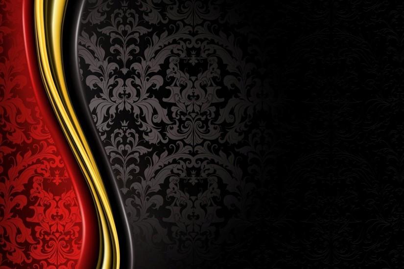 Luxury Royal Grand Black Gold Red Abstract WQHD Wallpaper