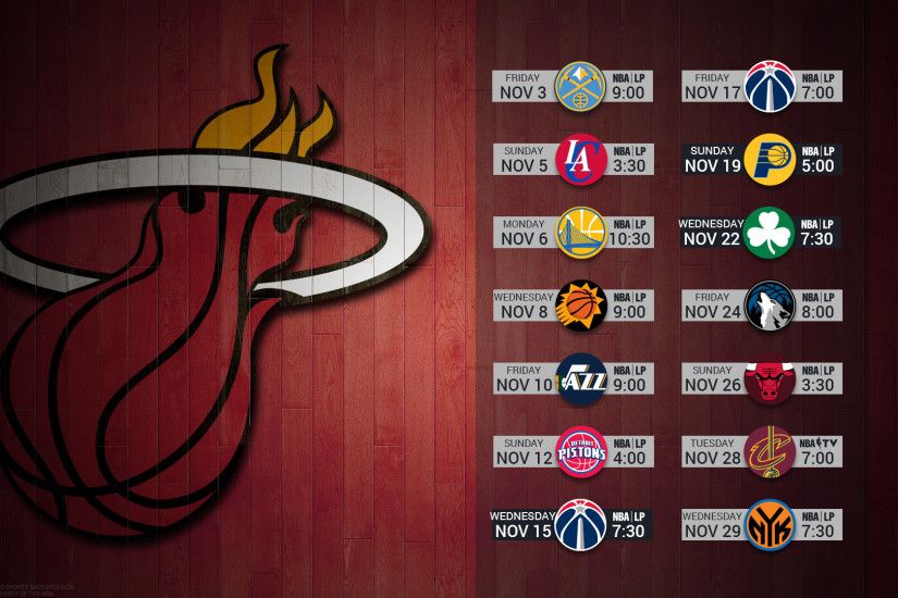 Miami Heat 2017 schedule NBA BASKETBALL logo wallpaper free pc desktop  computer