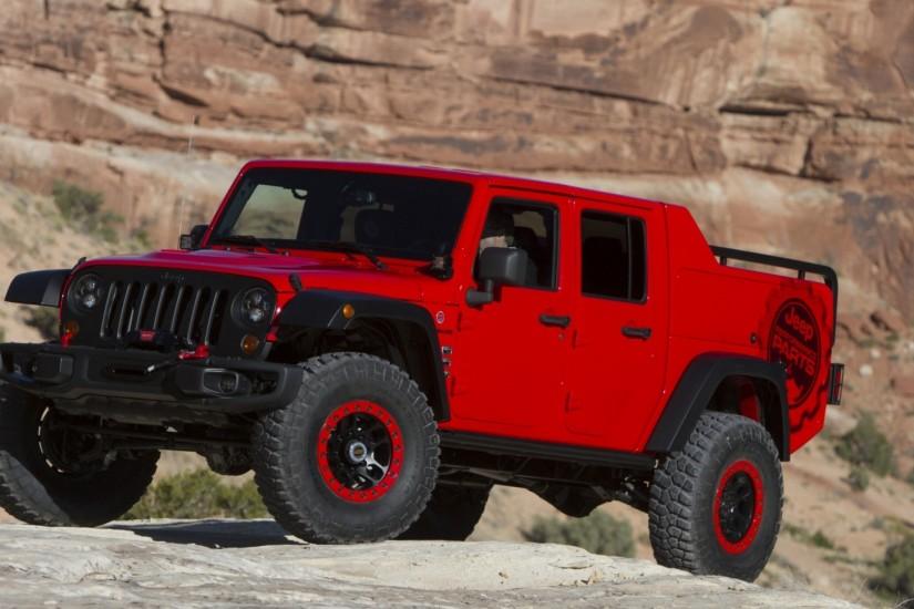 Preview wallpaper jeep, wrangler, red, side view 1920x1080