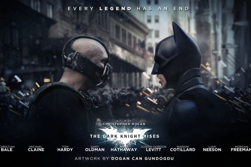 Bane and Batman in The Dark Knight Rises